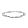 White Diamond Sterling Silver Eternity Band - Assorted Colors & Size