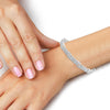 Accent White Diamond Sterling Silver Bracelet - Assorted Colors