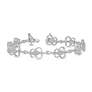 White Diamond Accent Sterling Silver Bracelet - Assorted Finish