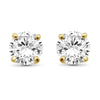 White Diamond 14K Gold Stud Earrings (I2-I3 Clarity, IJK Color) - Assorted Colors