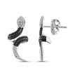 1/10 Carat T.W. White Diamond Two-Tone Sterling Silver Snake Earrings