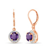 Birthstone and Diamond Accent Dangle Earrings Sterling Silver-Assorted Styles