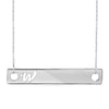 "A to Z" Initial Cutout Bar Necklace in Sterling Silver - Assorted Styles