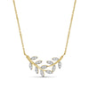 1/4 Carat T.W. White Diamond Sterling Silver Leaf Necklace - Assorted Colors