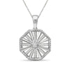 1/7 Carat T.W. White Diamond Sterling Silver Octagon Pendant - Assorted Colors