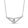 1/5 Ctw White Diamond Triangle Pendant in Sterling Silver - Assorted Colors