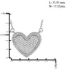 1/4 Carat T.W. White Diamond Sterling Silver Heart Pendant - Assorted Colors