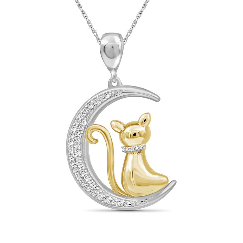 Imperial 1/20Ct TDW Diamond Cat Pendant Neclace in S925 Sterling Silver  (H-I, I2) - Walmart.com