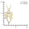 1/5 Ctw White Diamond Angel Pendant in Sterling Silver - Assorted Finish