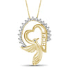 White Diamond Accent Sterling Silver "HOPE" Heart Pendant - Assorted Finish