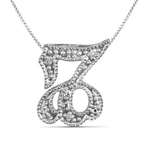 Accent Diamond Zodiac Pendant in Sterling Silver- Assorted Styles