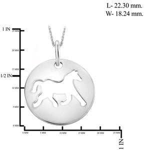 Sterling Silver Cutout Horse Charm Pendant - Assorted Finish