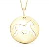 Sterling Silver Cutout Horse Charm Pendant - Assorted Finish