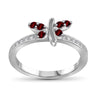 Gemstones and 1/20ctw White Diamonds Ring- Assorted Styles