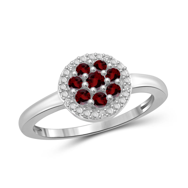 Gemstones and Accent White Diamonds Ring- Assorted Styles