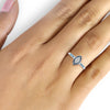 1/4 Carat T.W. Blue And White Diamond Sterling Silver Marquise Shape Ring