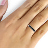 1/10 Carat T.W. Black Diamond Sterling Silver Bar Ring - Assorted Colors