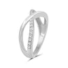 1/4 Carat T.W. White Diamond Sterling Silver Infinity Ring - Assorted Colors