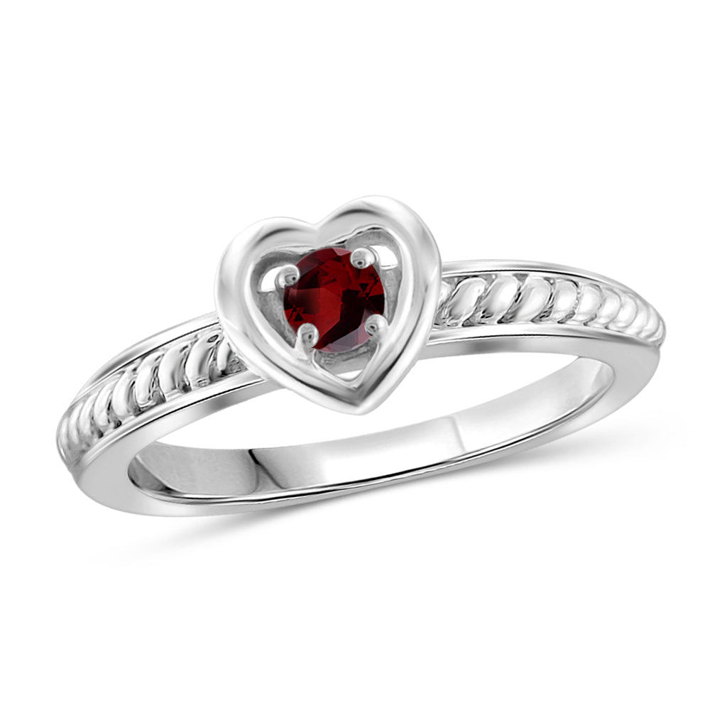 Birthstone Rope Ring Sterling Silver- Assorted Styles