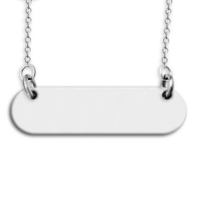 Custom Sterling Silver Chain Necklace Bar